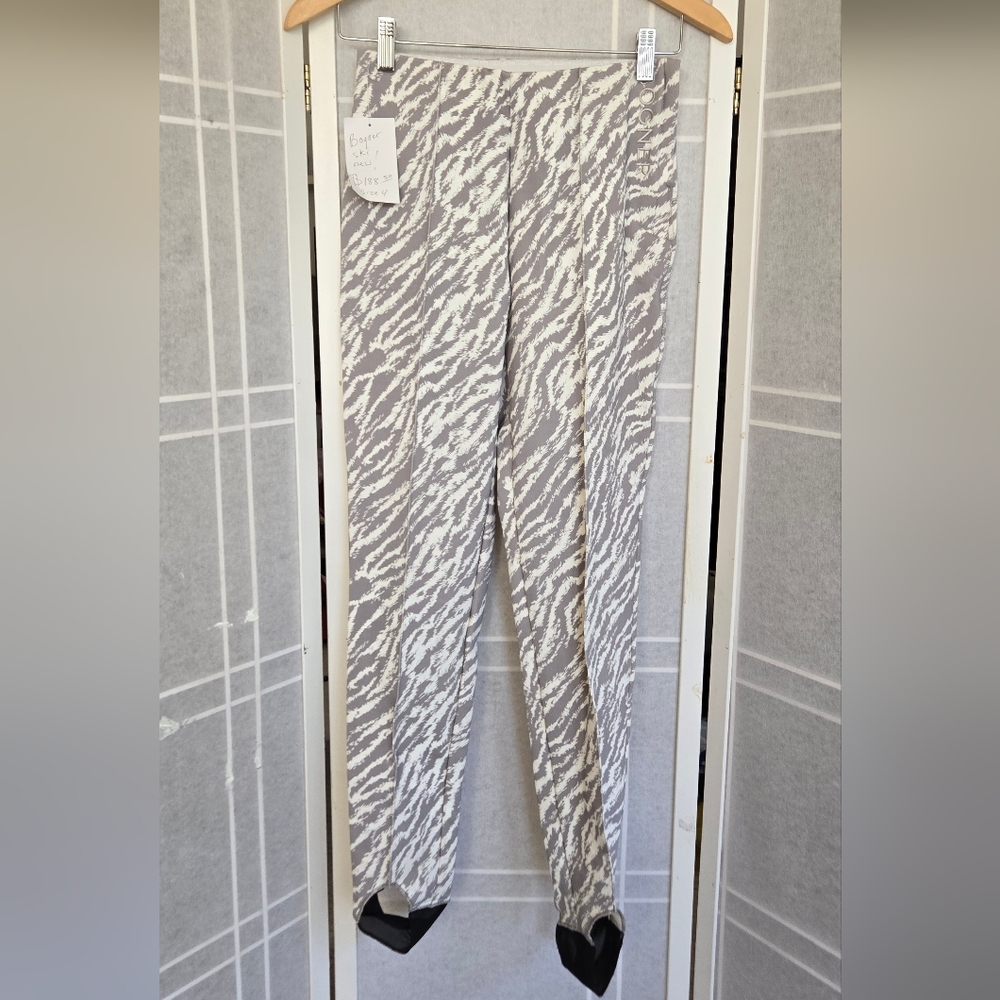 Bogner Elaine Gray and White Patterned Ski Snow Pants